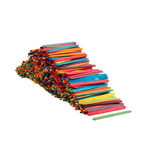 Holzstäbchen bunt 11 x 1 cm, 1000 Stk.