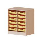 460.005.180K - ErgoTray Regal mit Rollen, 12 flachen Boxen, B 70,3 x H 82 x T 40 cm