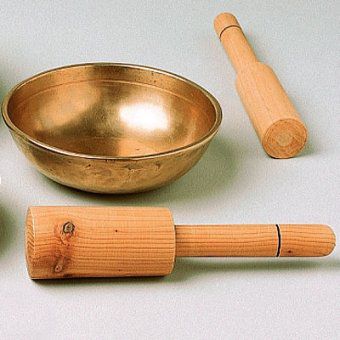 Klangschale, Ø ca. 12 cm inkl. kleinem Reibholz