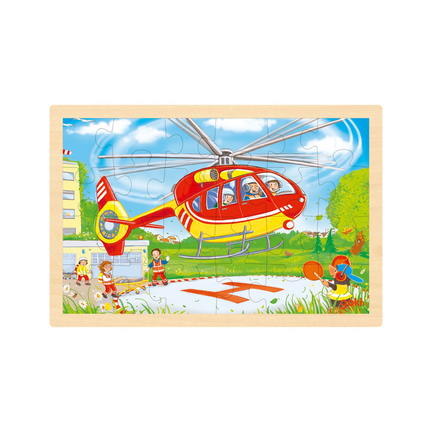 Wendepuzzle Hubschrauber/Feuerwehr