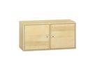 Pureo Eigentumsschrank mit 2 abschliessbaren Fächer, Furnier
mit 2 Einlegeböden und Mittelwand
B 100 x H 50 x T 42 cm