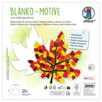 Blanko-Motive Herbstblatt, 20 Stanzbögen