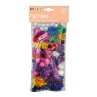 Glitzer Pompon, 100 Stk.