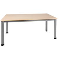 Rechtecktisch, B 160 x 80 cm, mit HPL Schichststoff, Stahlgestell, mit Gleiter