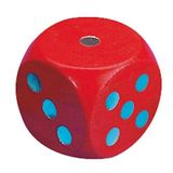 106.007.500 - Holz-Würfel rot, 10 Stk.