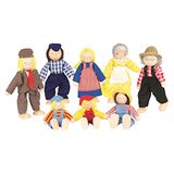 103.178.200 - Biegepuppen Bauernfamilie, 8teilig