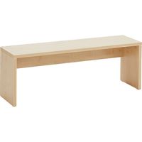Stapelbank in P1V Ahorn und Kunststoffgleiter, B 120 x H 46 x T 37 cm
