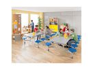 12er-Tisch-Sitz-Kombination rechteckig, Tischhöhe 66 cm Sitzhöhe 36 cm