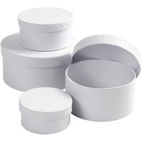 Schachteln rund, weiss 4er-Set