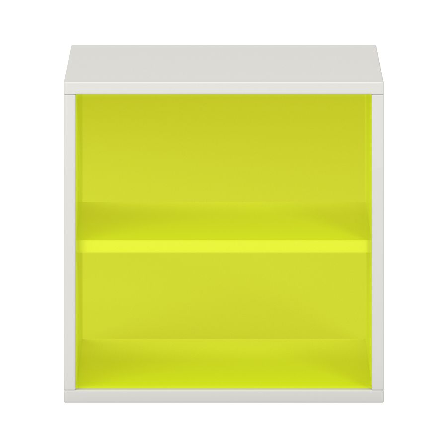 Pureo Regalschrank offen mit Acrylrückwand, Furnier, B  50 x H 50 x T 42 cm