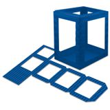 212.634.540 - Laternenrohling Wellpappe eckig, blau, 5 Stk.