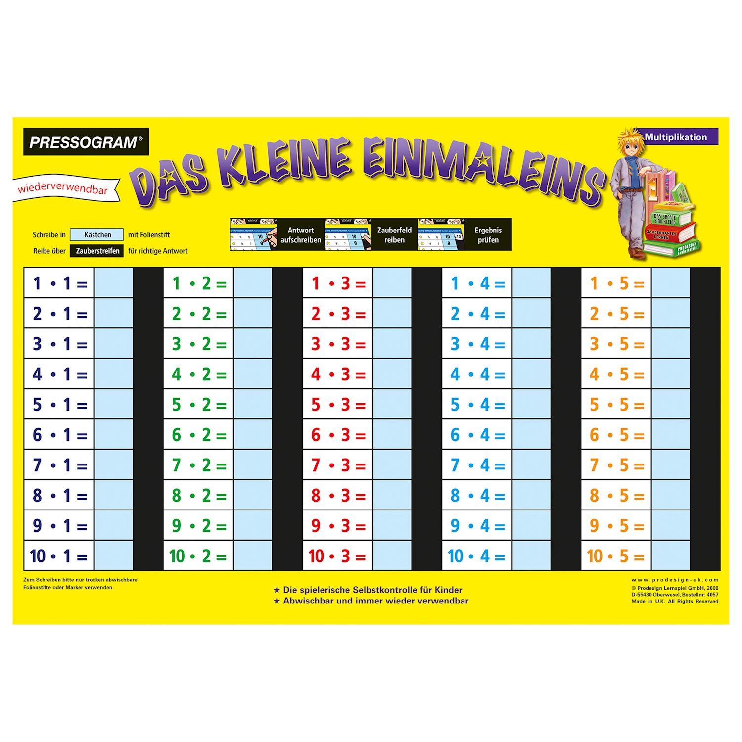 Zaubertafel Kleines 1x1
