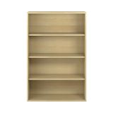 444.012.079K - Pureo Regalschrank offen Furnier, mit 3 Einlegeböden, B 100 x H 150 x T 60 cm