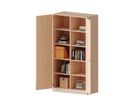 Schrank mit Sockel und 2 Türen abschliessbar, Mittelwand, 8 Einlegeböden, B 120 x H 190 x T 60 cm