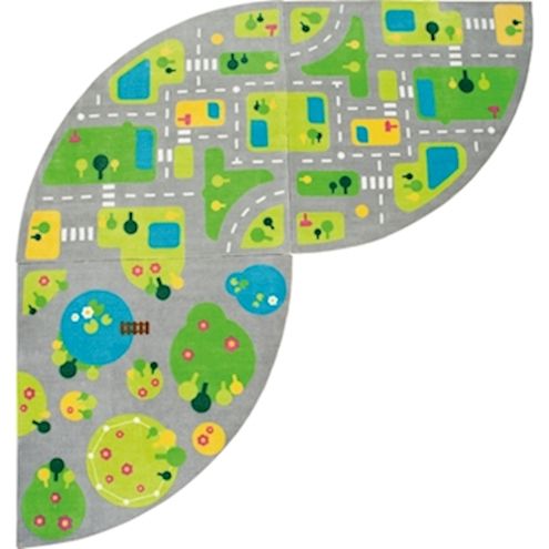 Viertelkreis-Teppich Stadt