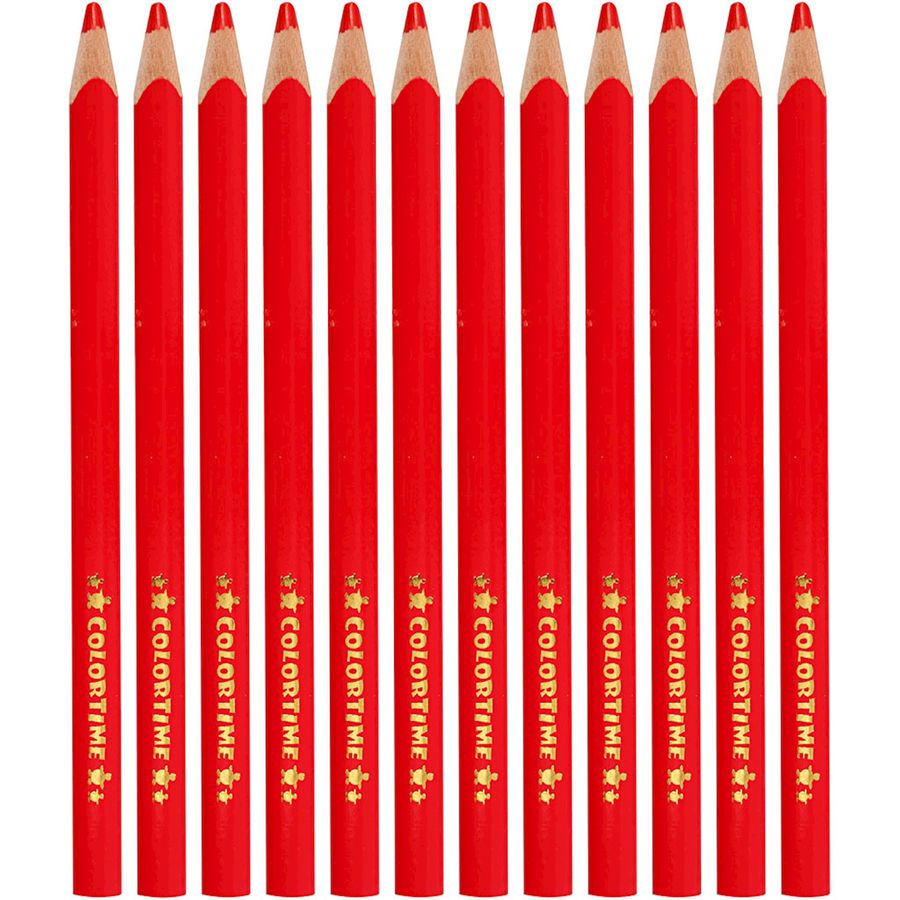 Einzelfarben Colortime Jumbo, Mine Ø 5 mm, rot 12 Stk.