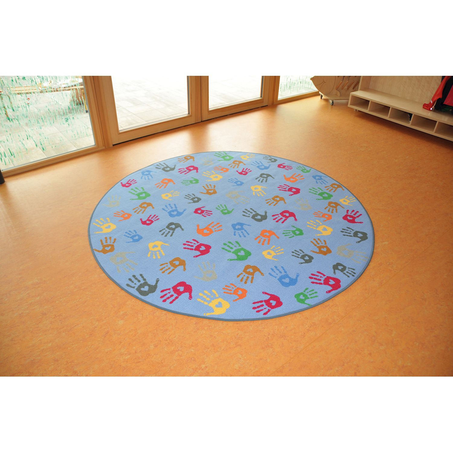 Teppich Hände Rund Ø 200 x 0,5 cm