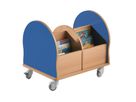 Bücherwagen mit 4 Fächern, B 75 x H 60 x T 55 cm