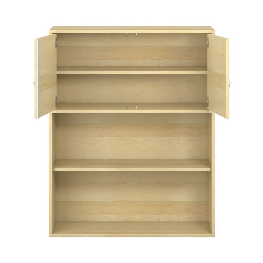 Pureo Türenschrank unten offen, Furnier
mit 2 Einlegeböden
B 100 x H 125 x T 42 cm
