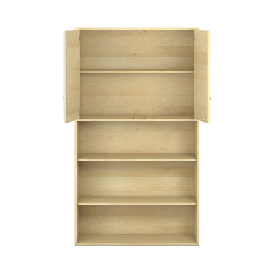 Pureo Türenschrank unten offen, Furnier
mit 3 Einlegeböden
B 100 x H 175 x T 42 cm