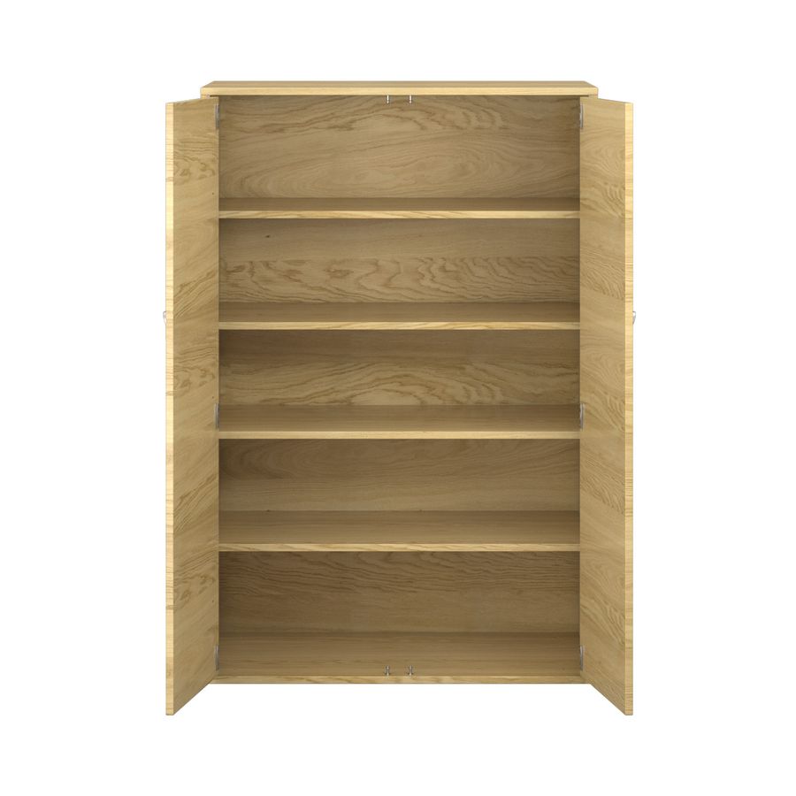 Pureo Doppeltürenschrank Furnier, mit 3 Einlegeböden, B 100 x H 150 x T 60 cm