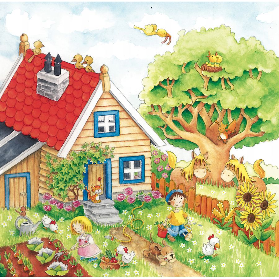 Schichtenpuzzle Jahreszeiten, 54 Teile
