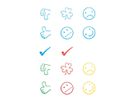 Stempel Motivation, 7 Stück inkl. Stempelkissen
