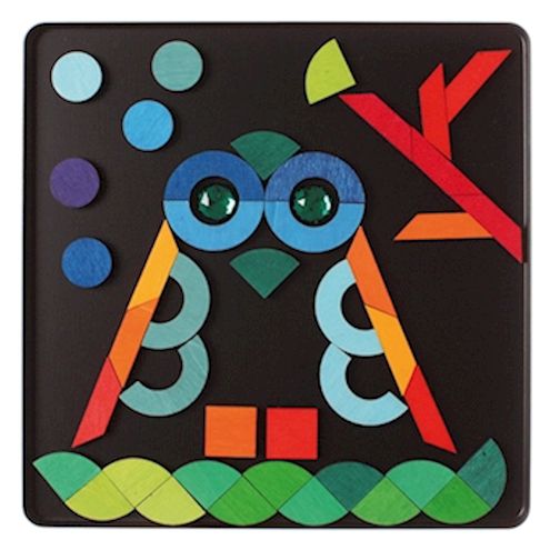 Magnetspiel Grundformen mit Glitzersteinen Ø 16 cm