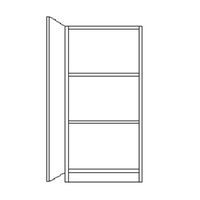 Aktenschrank mit Tür Variado, Griff rechts, mit 2 Einlegeböden, B 50 x H 117,4 x T 45,5 cm