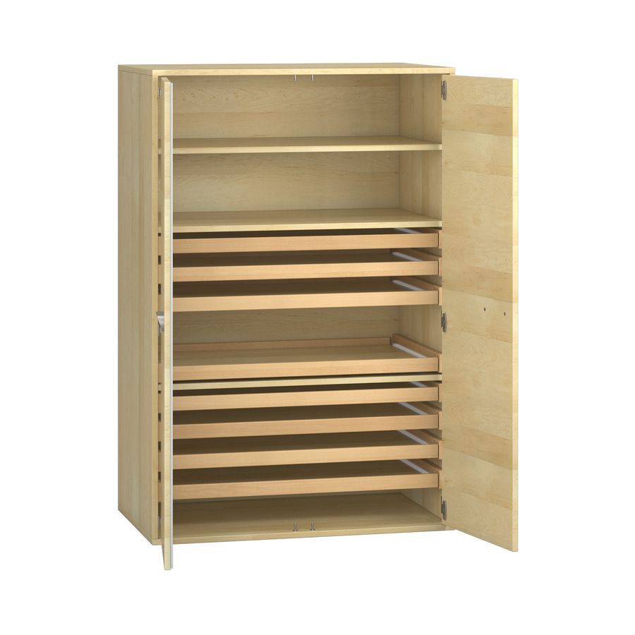 Pureo Puzzleschrank mit Doppeltüren Furnier, B 100 x H 150 x T 60 cm