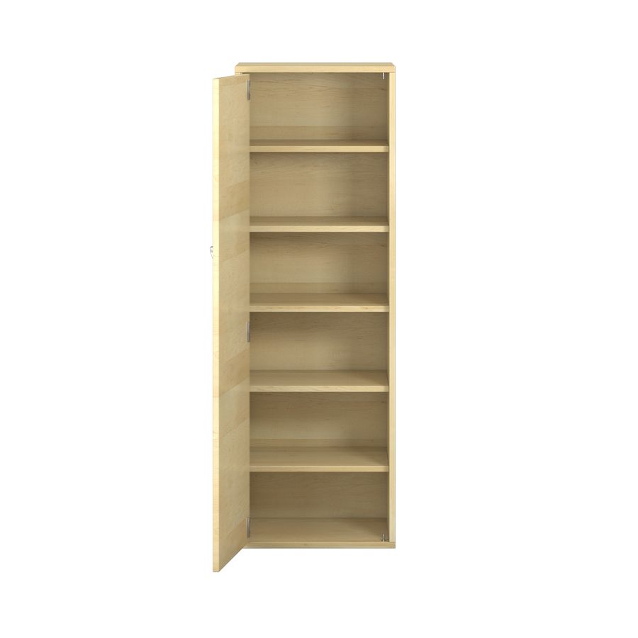 Pureo Türenschrank, Griff rechts, Scharnier links, Furnier mit 3 Einlegeböden B 50 x H 150 x T 42 cm