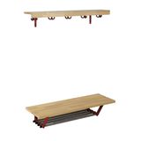 446.540.100K - Wandgarderobe ProSpiel, Breite 100 cm mit 5 Haken