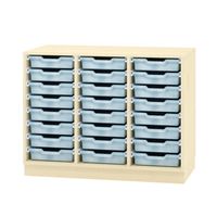 Schrank für Materialboxen auf Rollen, Spanplatte Dekor, B 105,1 x H 80 x T 45 cm