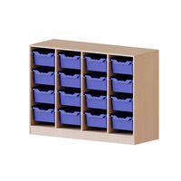 ErgoTray Regal, mit Rollen, 16 Boxen, B 138,7 x H 100 x T 50 cm