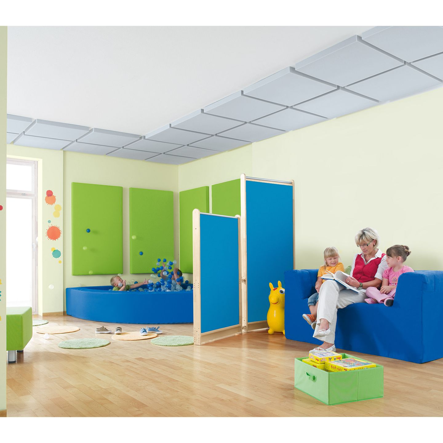 Mittlere Trennwand Akustik, B 80 x H 136 x T 8 cm