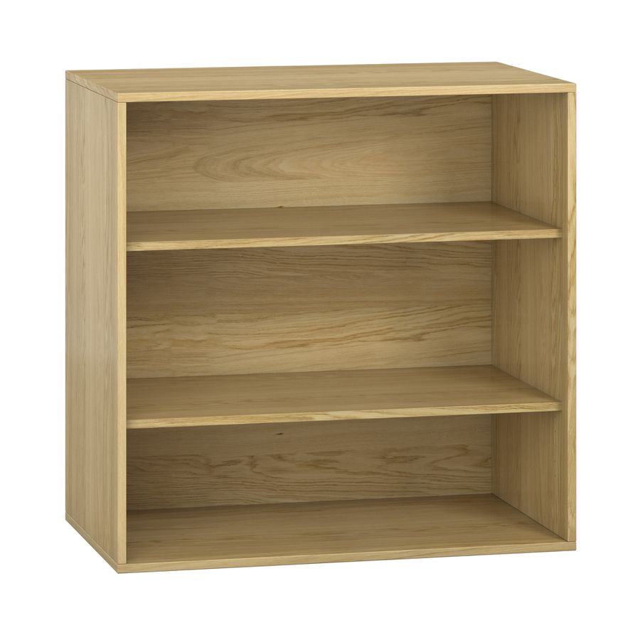 Pureo Regalschrank offen Furnier, mit 2 Einlegeböden, B 100 x H 100 x T 60 cm