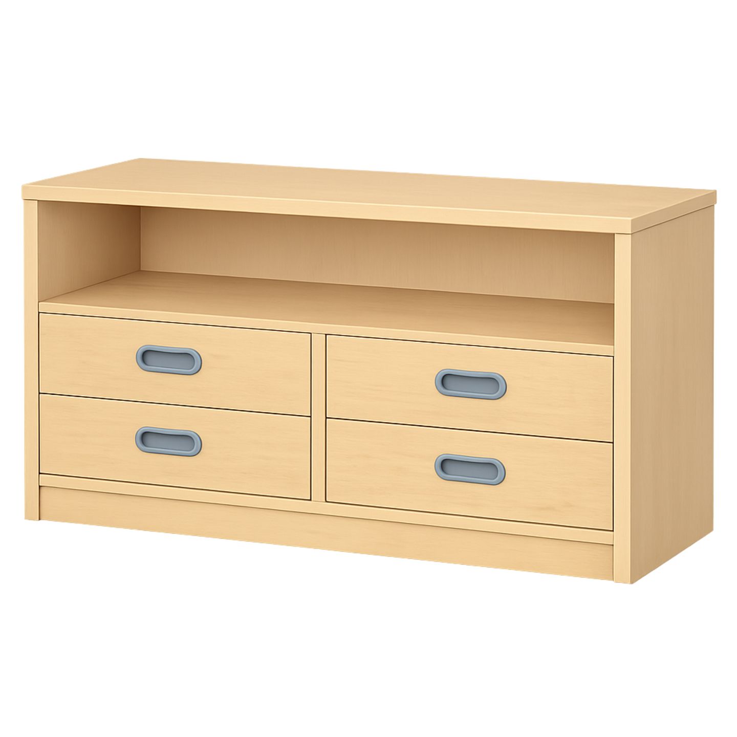 Schrank mit 4 Schubladen und oben Regal, B 102 x H 60 x T 40 cm