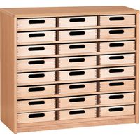 Schrank mit 24 Eigentumskästen Forminant Dekor, B 100 x H 83,6 x T 39,4 cm