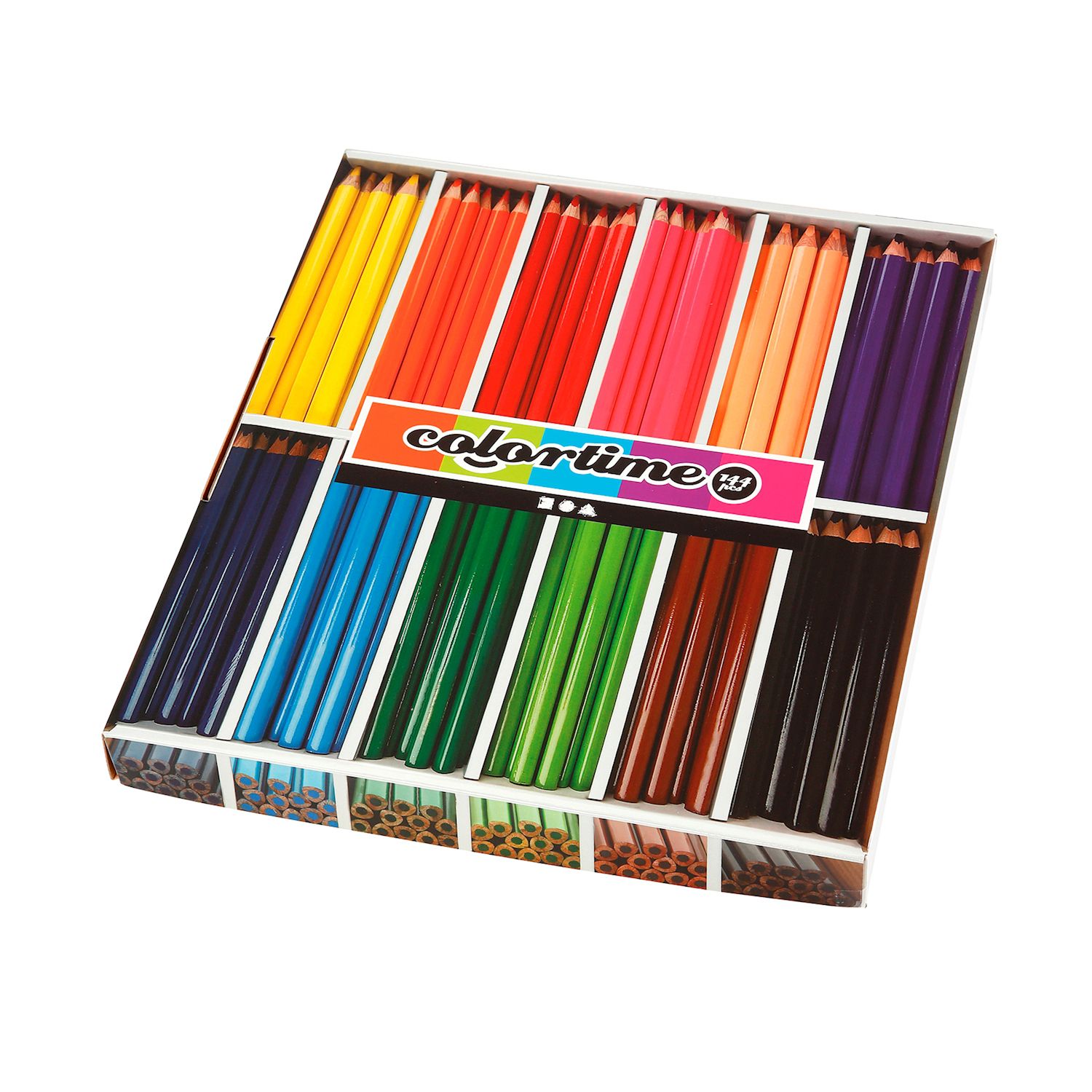 Farbstifte Colortime Jumbo Mine Ø 5 mm, 144 Stück