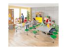 12er-Tisch-Sitz-Kombination rechteckig, Tischhöhe 66 cm Sitzhöhe 36 cm