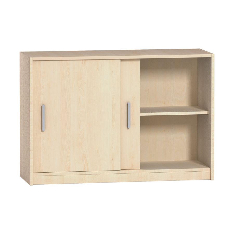 Schiebetürenschrank Variando mit Mittelwand und 2 Einlegeböden, B 80 x H 80,6 x T 43,5 cm