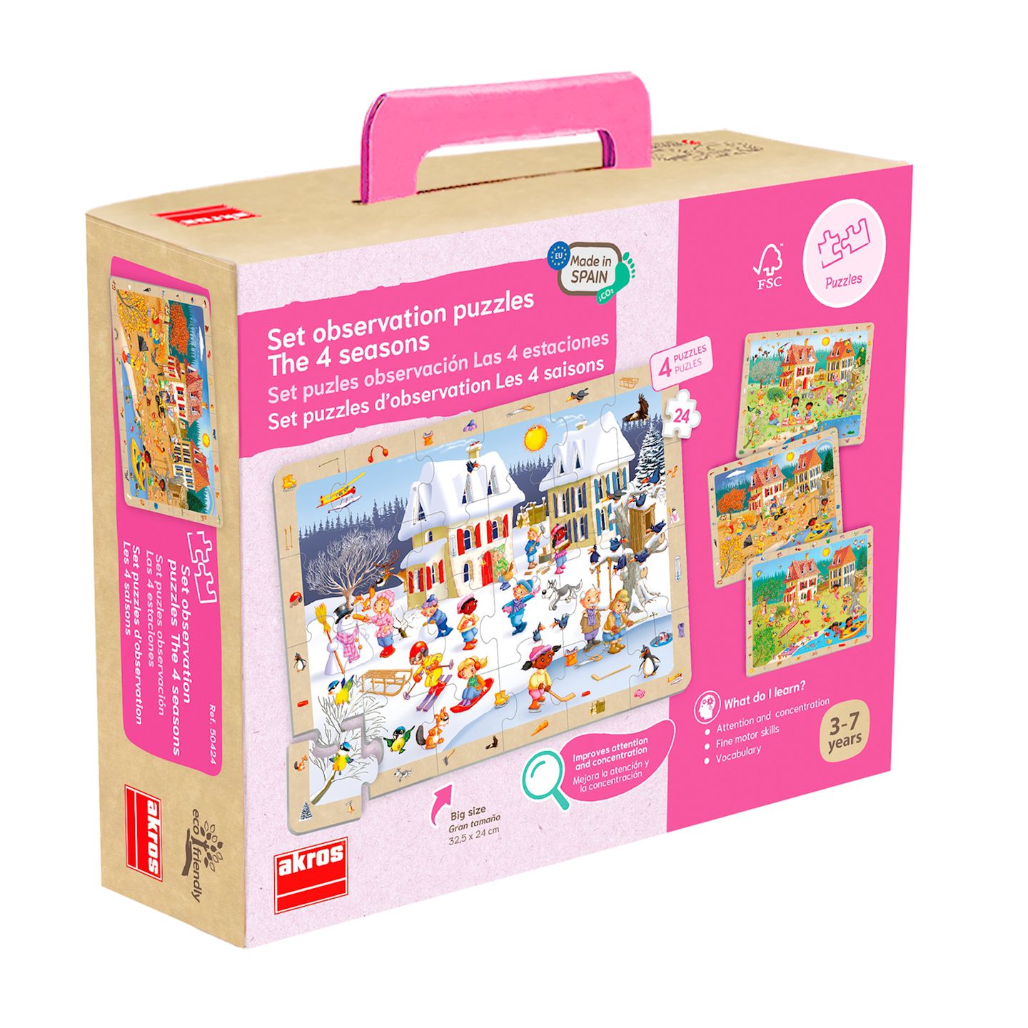 Die 4 Jahreszeiten Puzzles 4 Stück