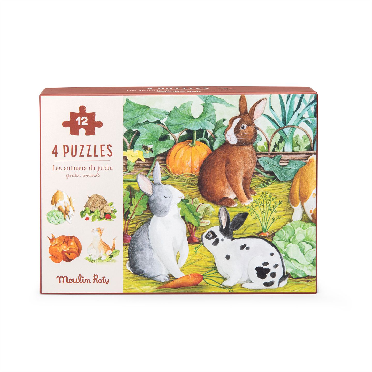 Mini Puzzle 4 x 12 Teile, 20,5 x 16 cm