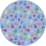 470.110.261 - Teppich Hände Rund Ø 200 x 0,5 cm