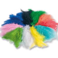 Flauschfedern bunt, 100 g L 4 - 14 cm