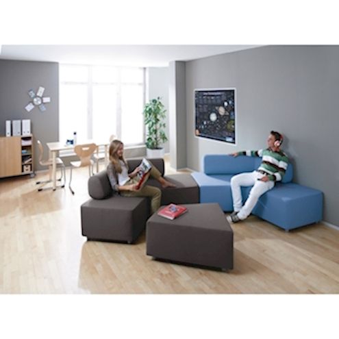 Sofa Bumerang mit Stoffbezug, B 200 x H 75 x T 116 cm, Sitzhöhe 42 cm