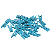 Holz-Klammern 25 mm, blau 50 Stück