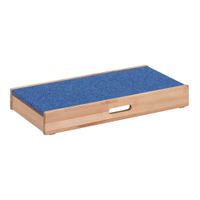 Niedriges Rechteck-Podest mit Teppichbelag, B 39,4 x H 11 x T 78,8 cm