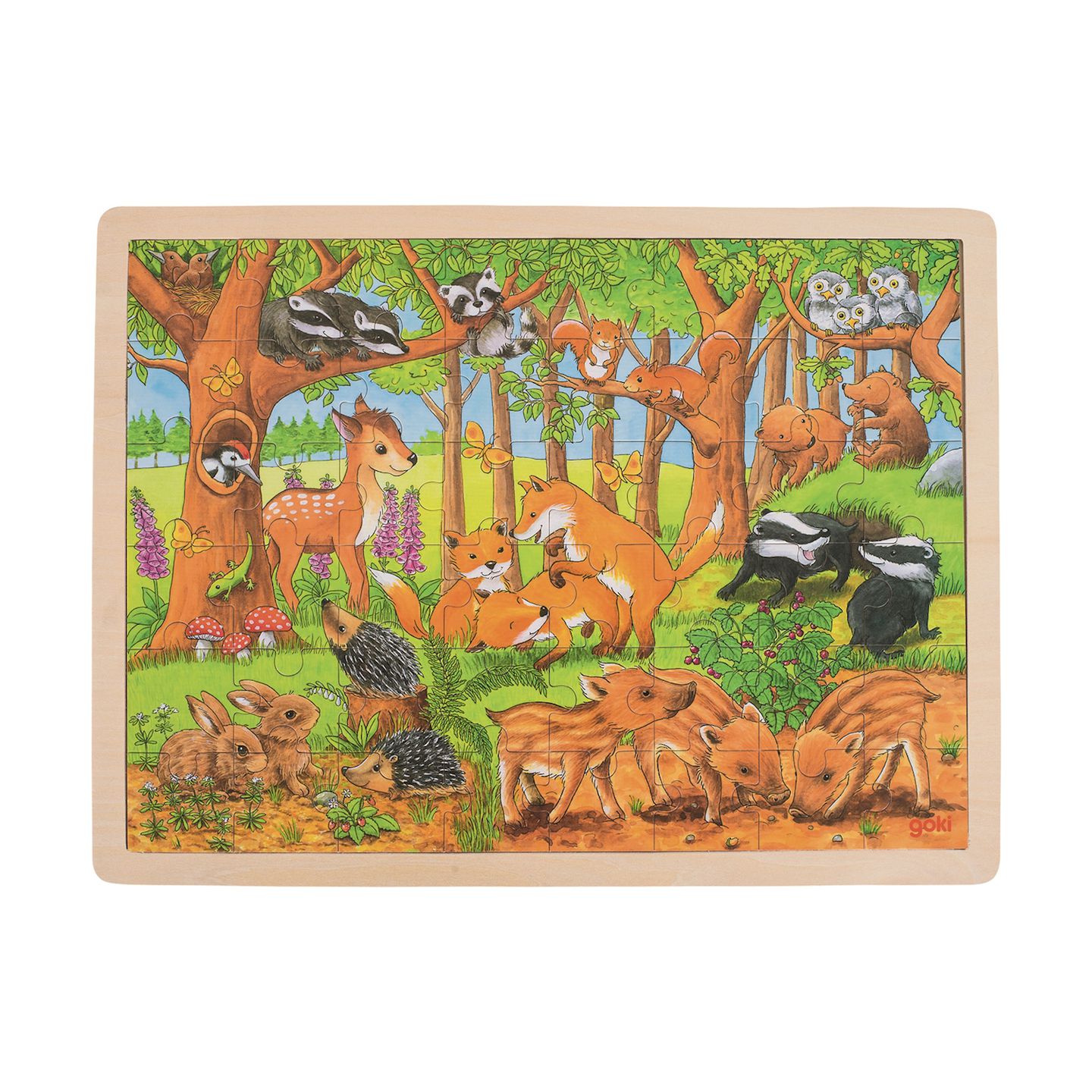 Tierkinder im Wald, Puzzle 48 Teile