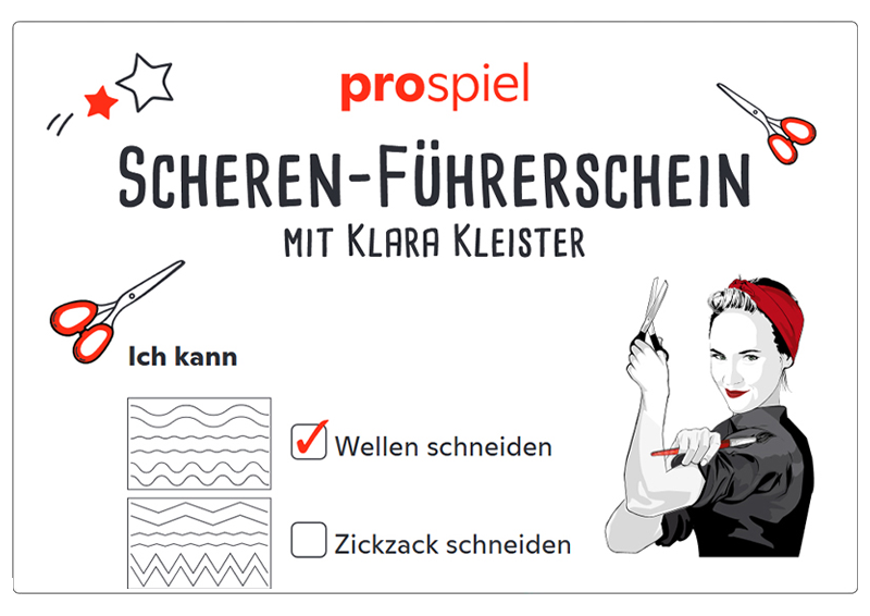 Scheren-Führerschein mit Klara Kleister